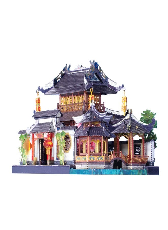MU 3D Metal Puzzle for Adult Chinese Landscape Architecture Suzhou Style Gardens, Jigsaw DIY Miniature Model Kits for Beginner Building Birthday Gift, 110pcs - Image 2